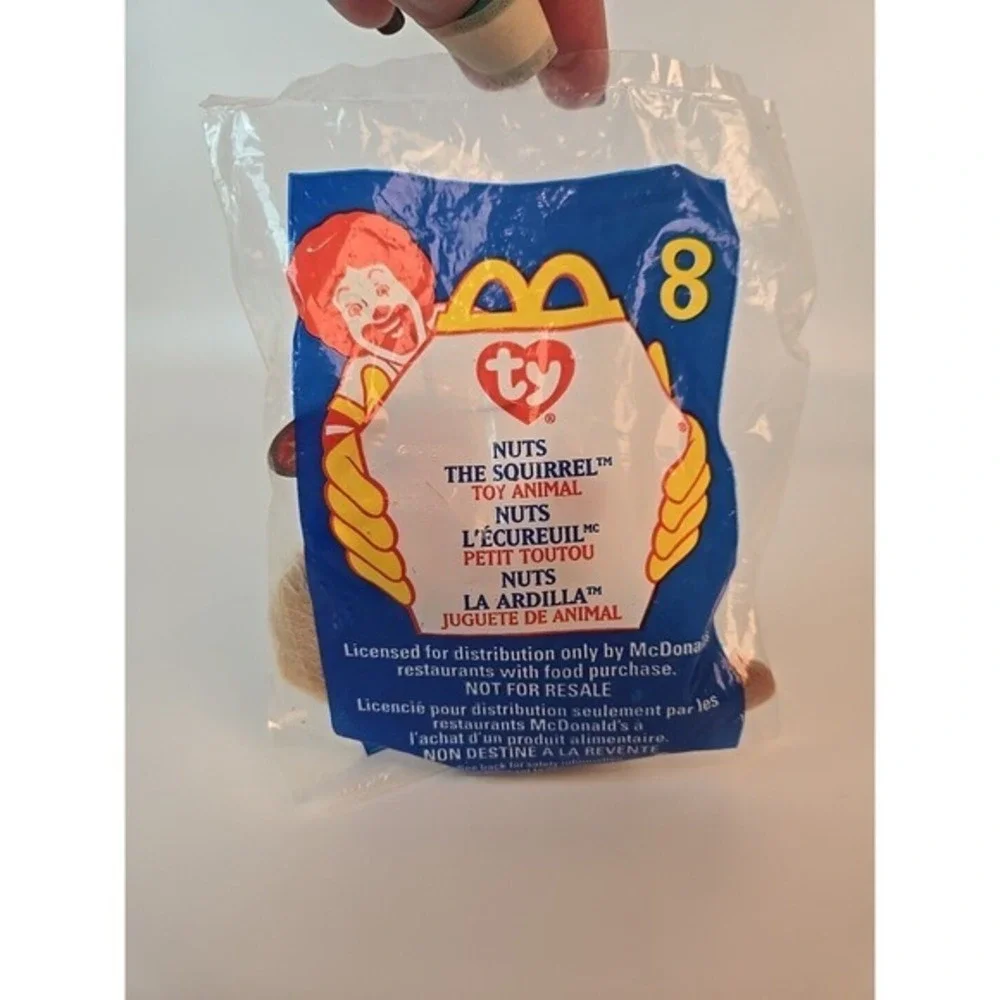 Vintage 1999 McDonald's Nuts The Squirrel TY Beanie Baby